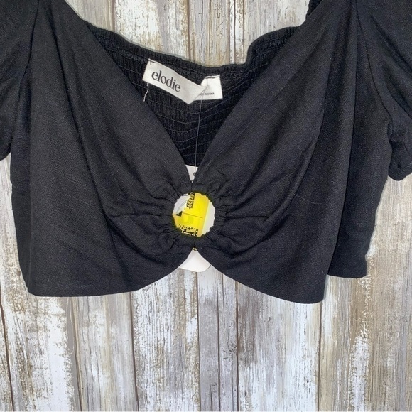 NWT Elodie Black O-Ring Crop - Picture 4 of 7